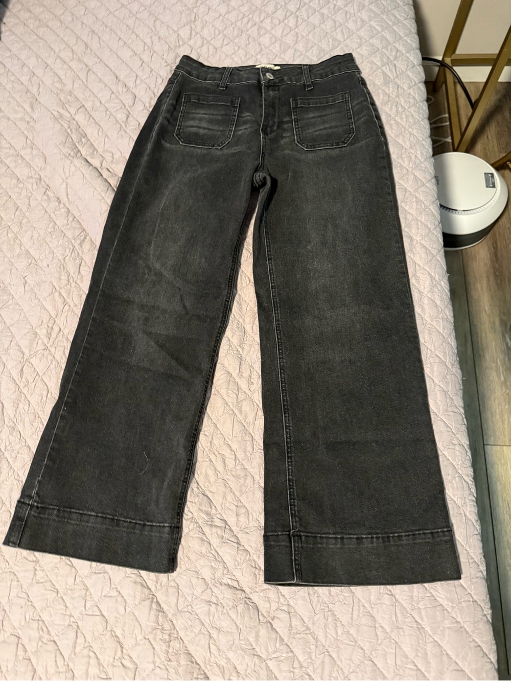 High-Rise Black Wide-Leg Women's Jeans